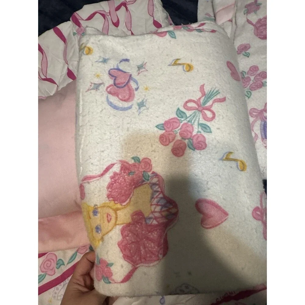 Vintage 1995 Barbie Ballerina Mattel Bedding Lot Comforter Pillow Sheet Pink